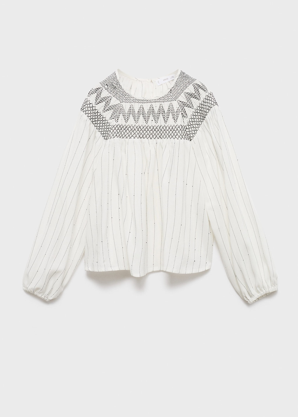Mango Kids' Embroidered Details Blouse White