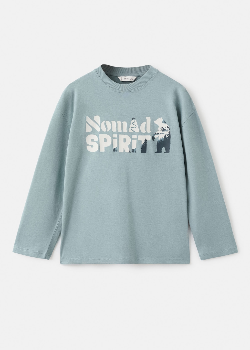 Mango Kids' Printed Cotton-blend T-shirt Aqua Green