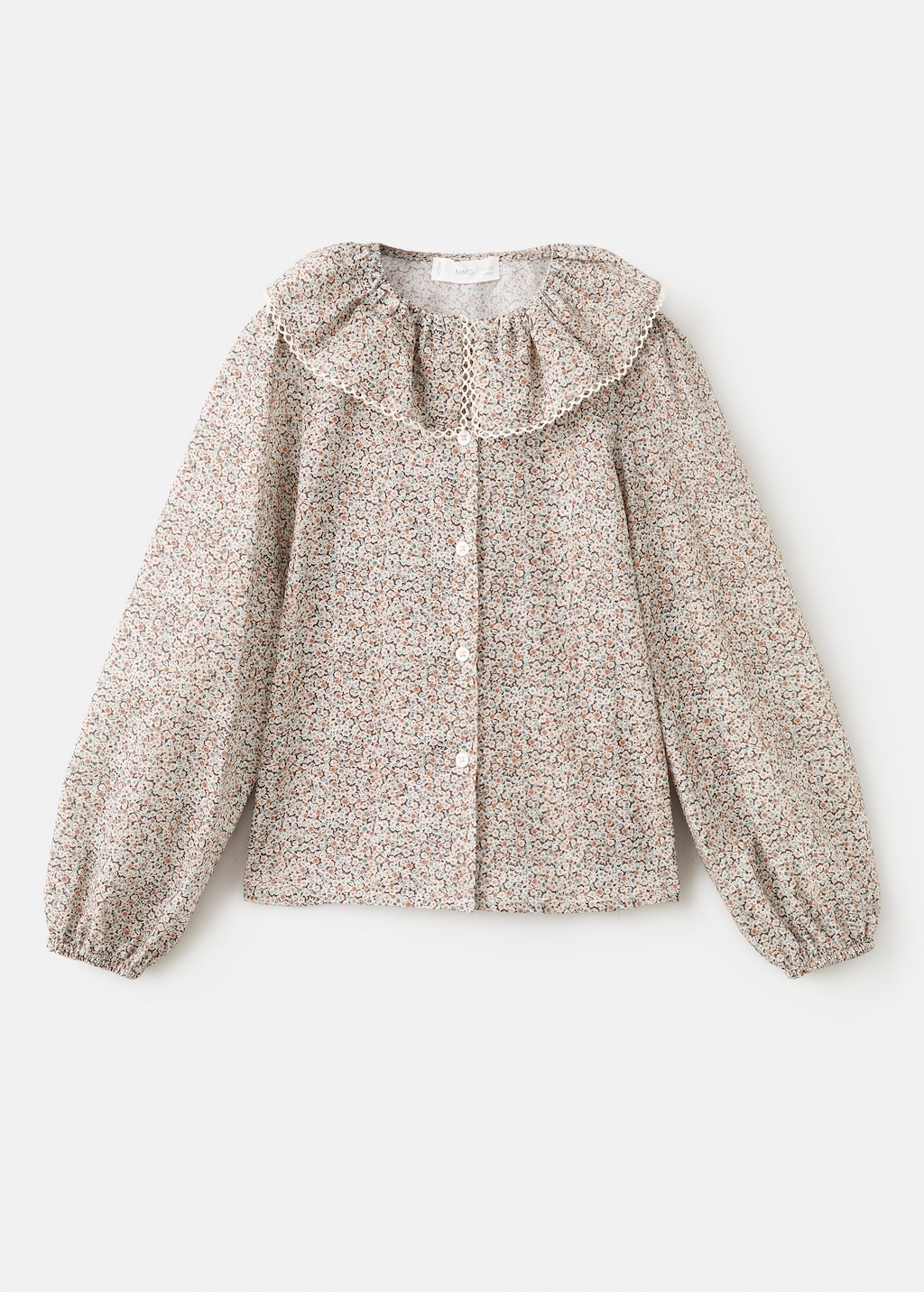 Mango Blouse En Coton À Fleurs Vert - Enfants - 13-14 Ans - Kids In Green