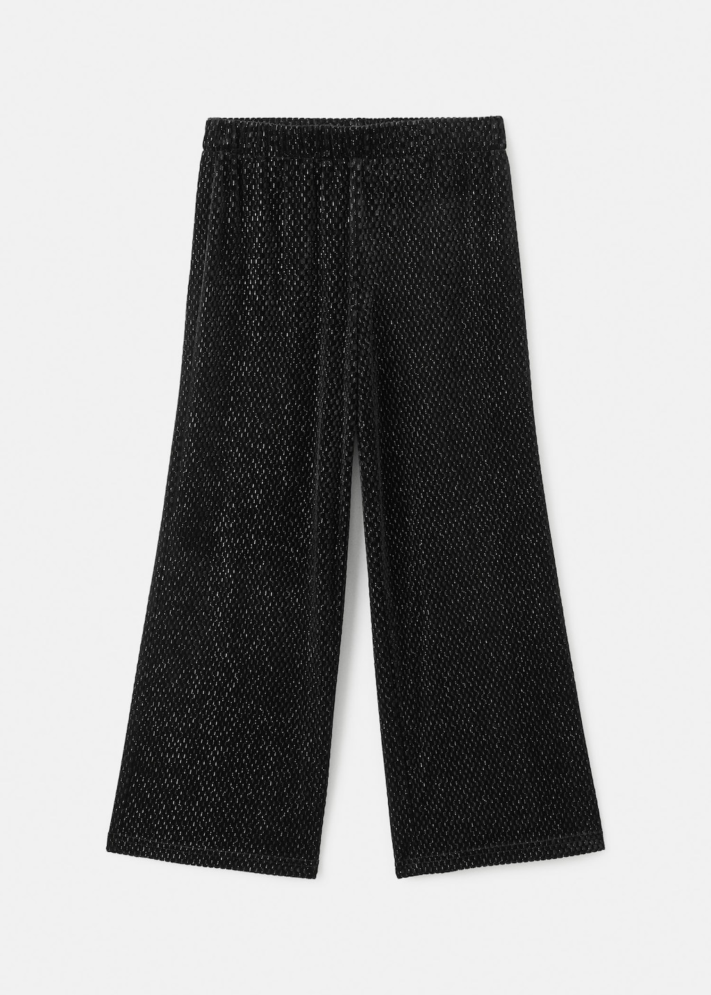 Mango Kids' Lurex Velvet Pants Black