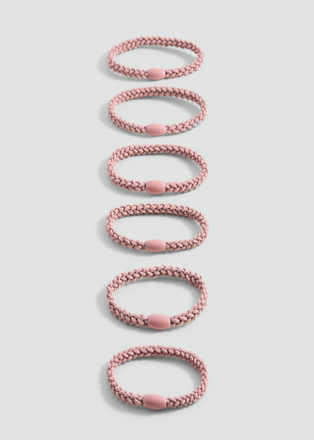 Mango Pack 6 Hair Ties In Pink