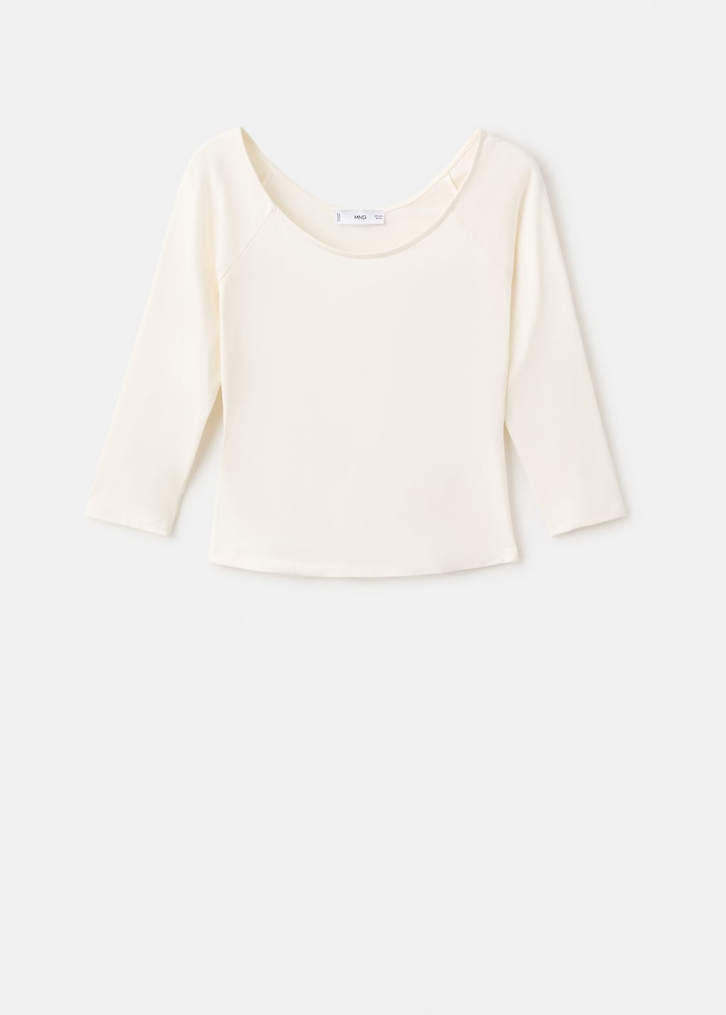 Mango T-shirt Ecru In Neutral