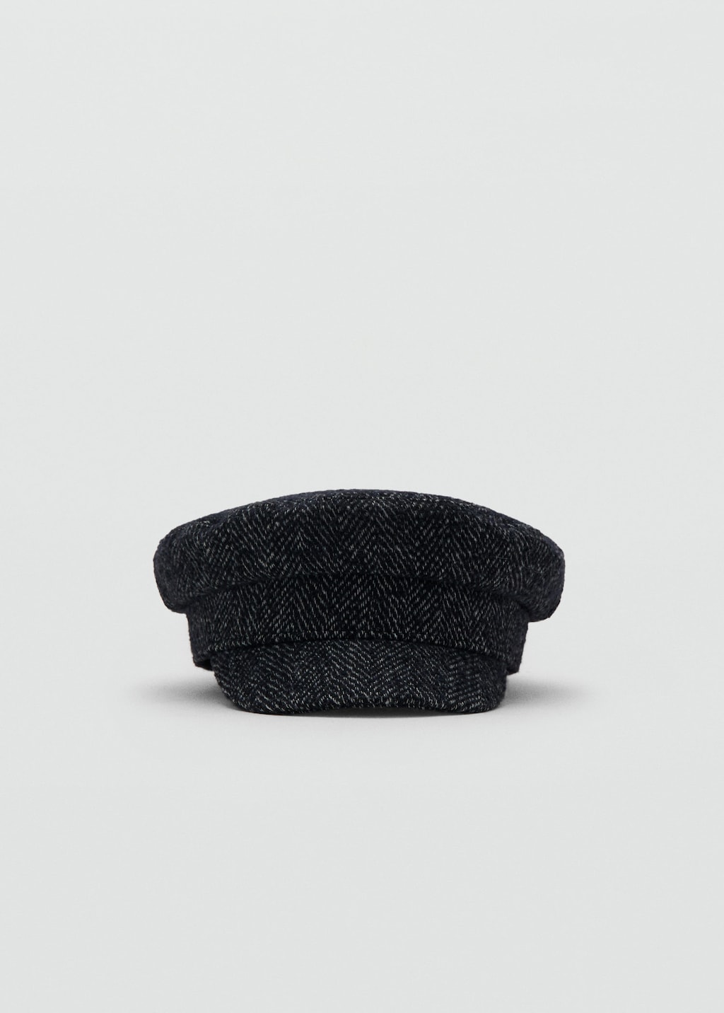 Mango Casquette Baker En Mélange De Laine Bleu Marine - Femme - M -  In Black