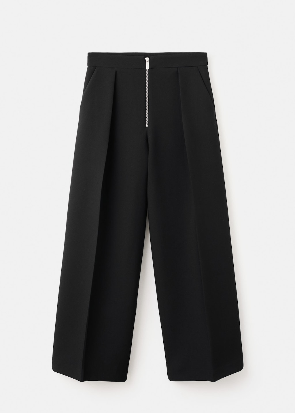 Mango Pantalon À Plis Fermeture Zip Noir - Femme - 36 -  In Black
