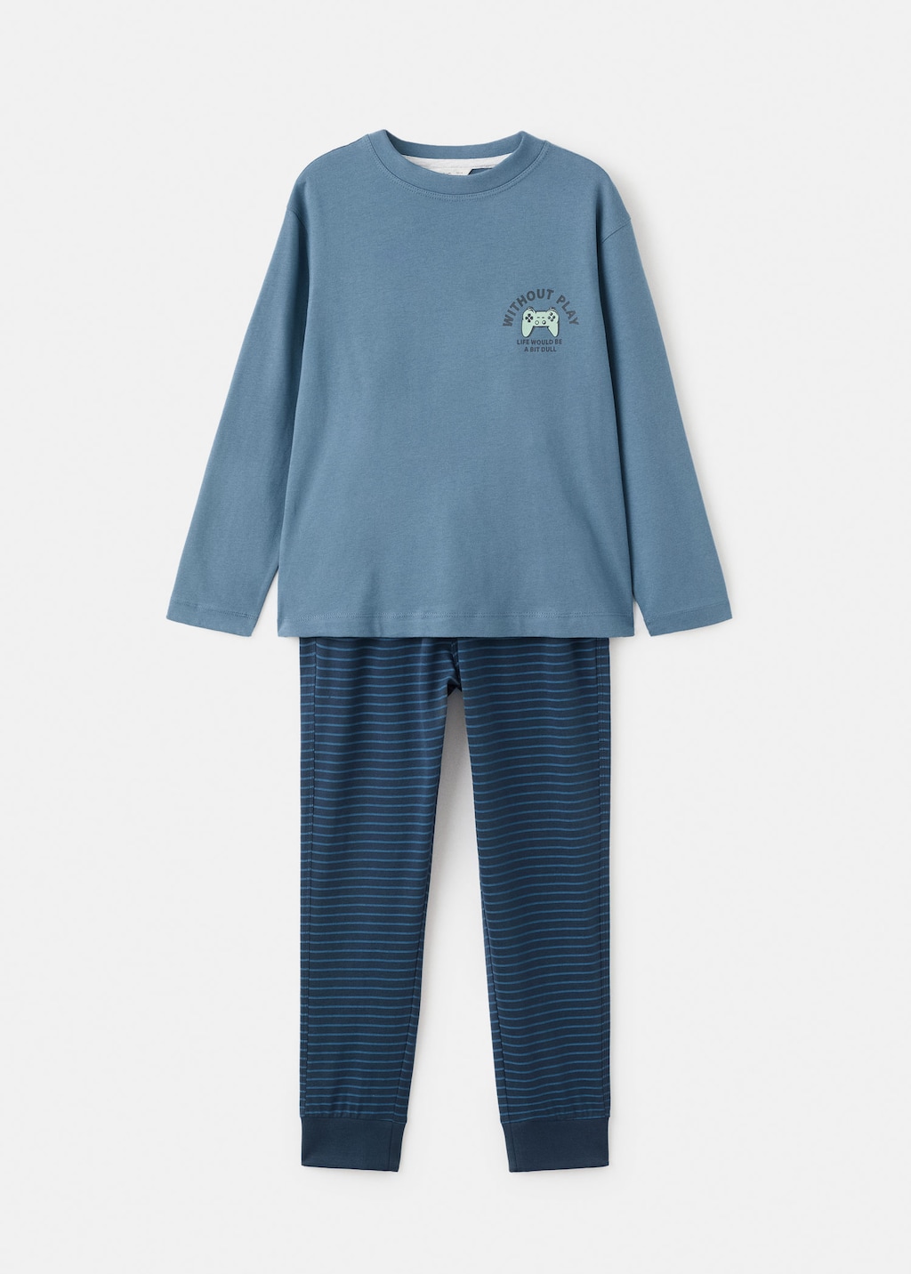 Mango Kids' Printed Long Pyjamas Night Blue