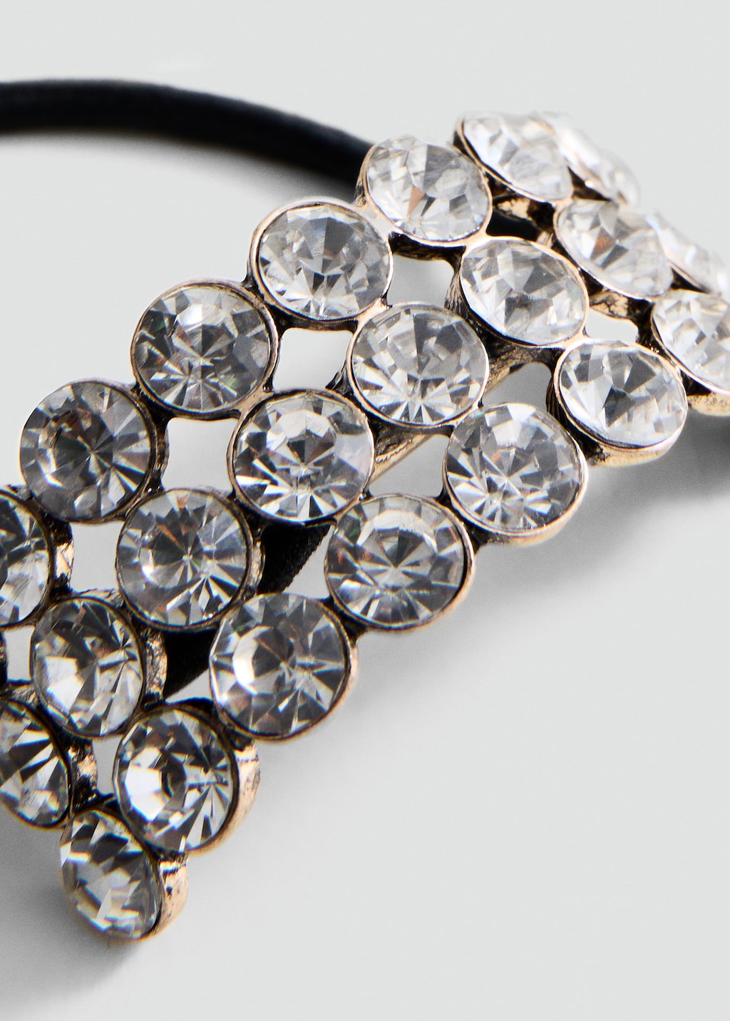 Mango Crystal Hair Elastic Silver In Black