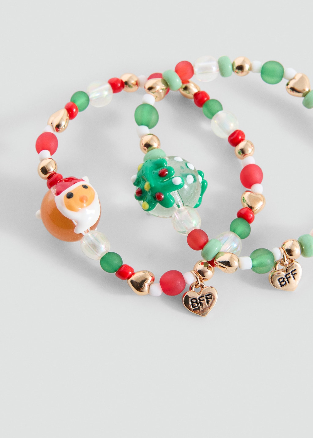 Mango Kids' Christmas Bracelet Pack Red