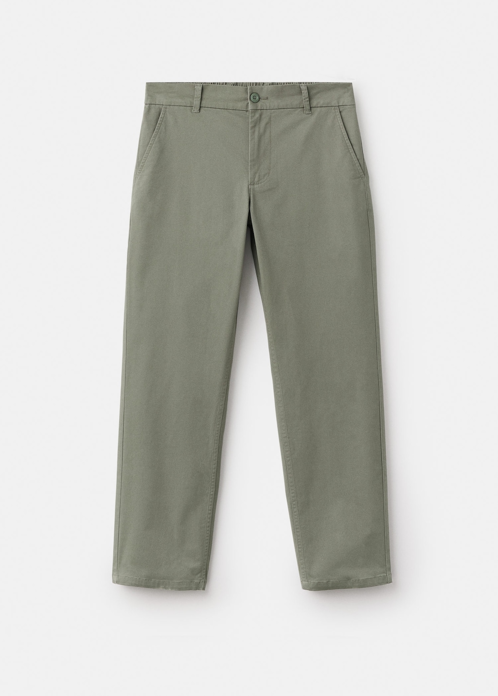 Mango Teen Cotton Chinos Green