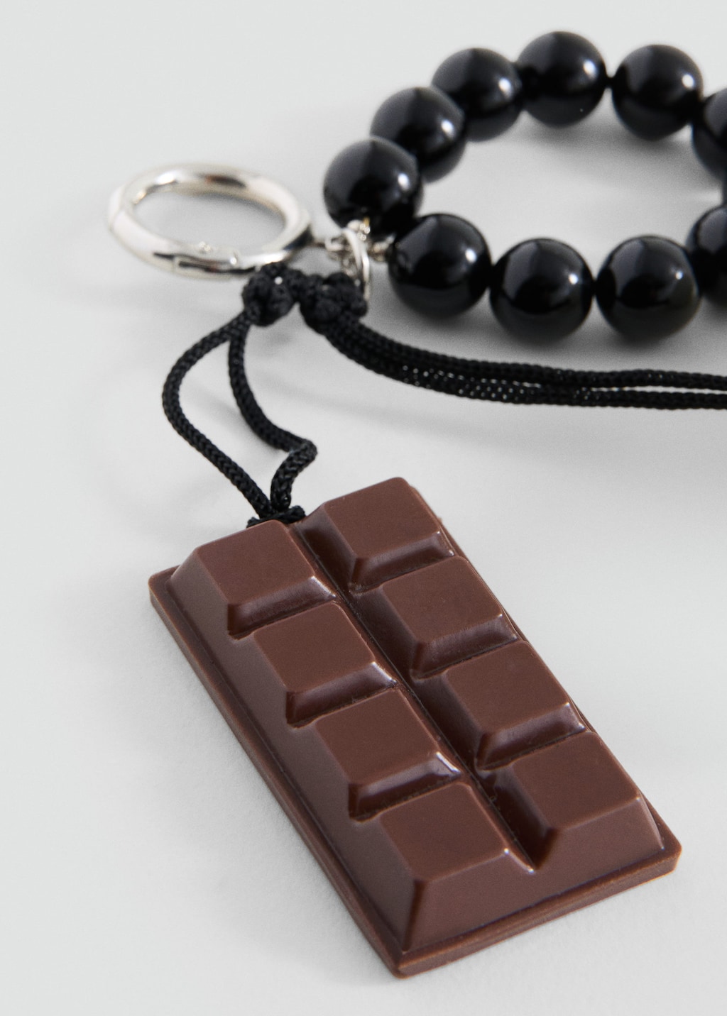 Mango Teen Combined Leading Keychain Brown