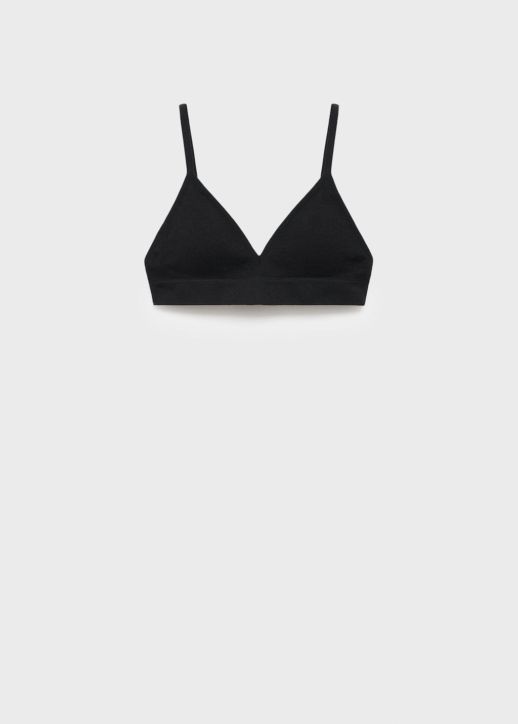 Mango Teen Essential Triangle Bra Black