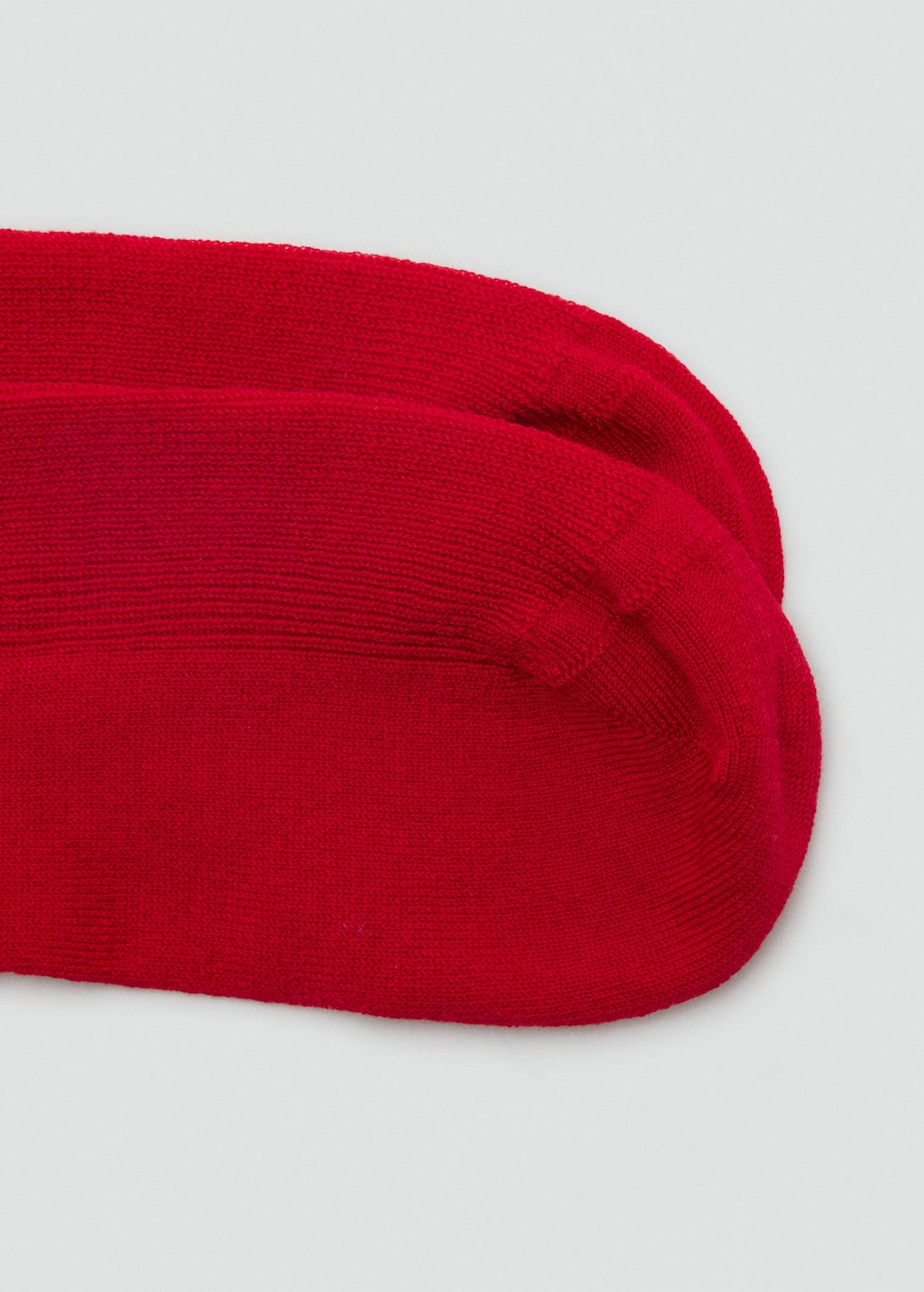 Mango Ribbed Cotton Socks Red