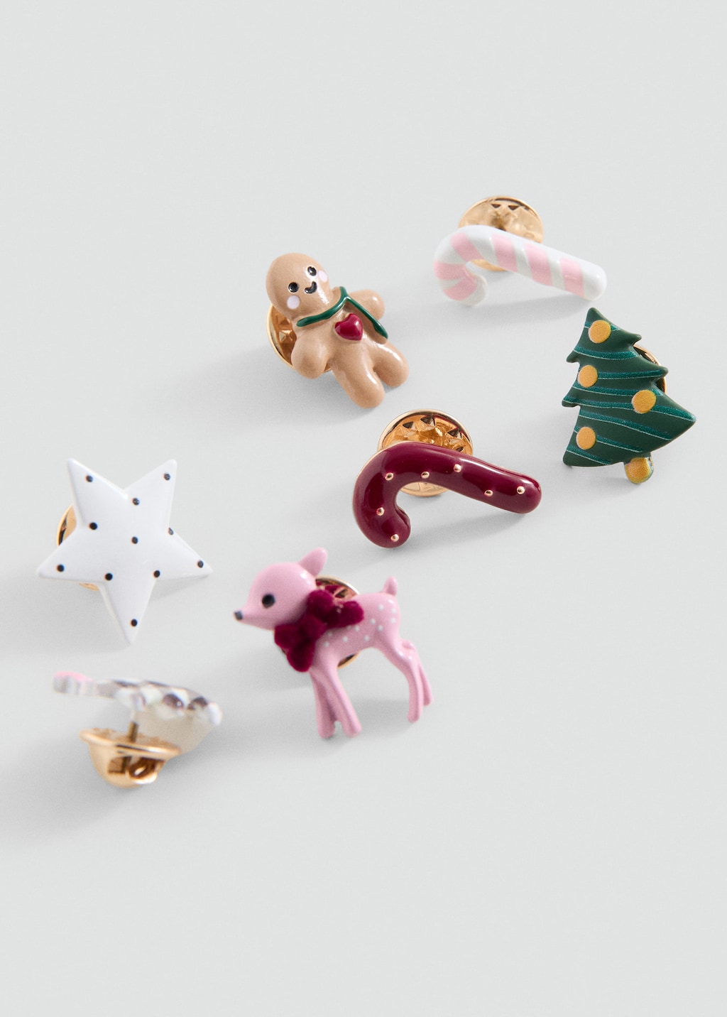 Mango Kids' Christmas Pin Pack Sand