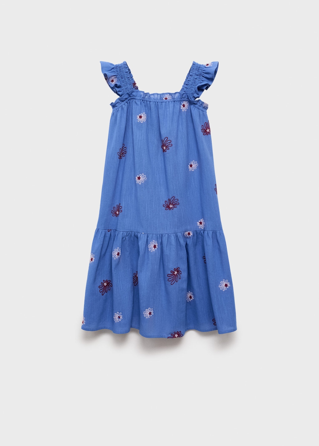 Floral embroidery dress blue - Kids - 9 - MANGO KIDS
