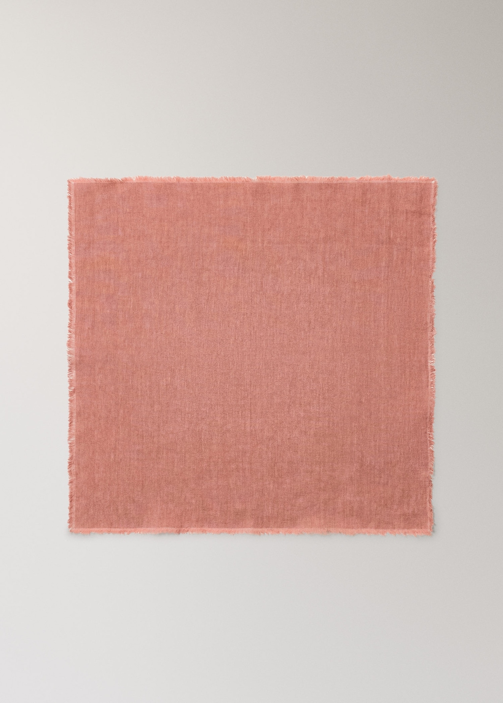 Mango Home Frayed Linen Napkins Burnt Orange In Pink