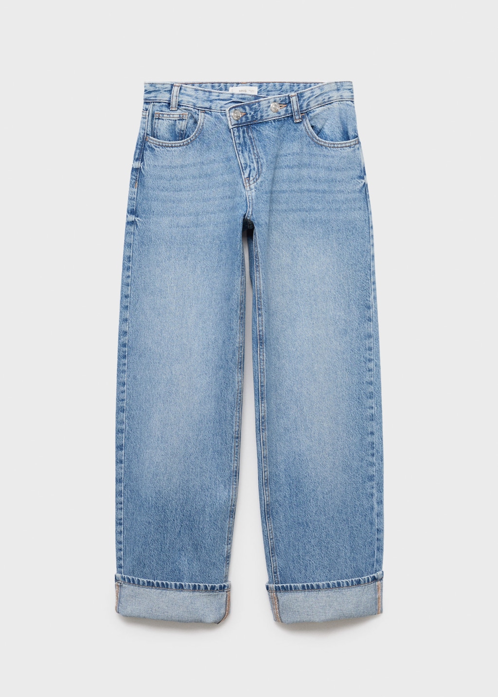 Mango Teen Jeans Taille Croisée Bleu Clair - Fille - Xl -  In Blue