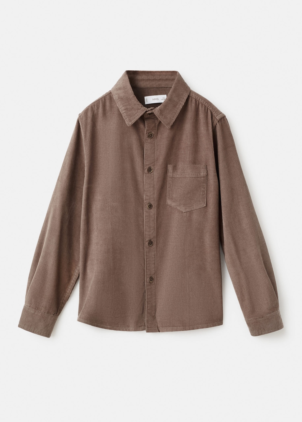 Mango Kids' Regular-fit Corduroy Shirt Medium Brown