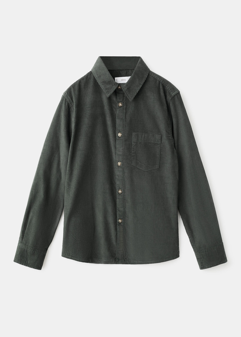 Mango Chemise Velours Côtelé Regular Fit Vert Forêt - Enfants - 12 -  Kids In Black