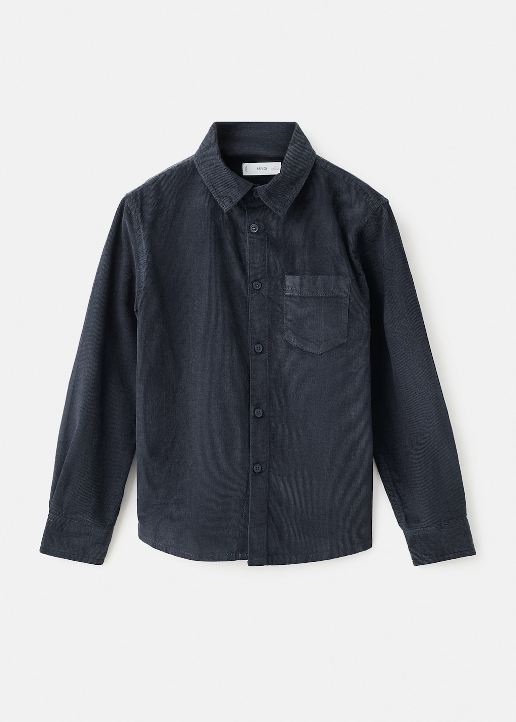Mango Kids' Regular-fit Corduroy Shirt Navy In Blue