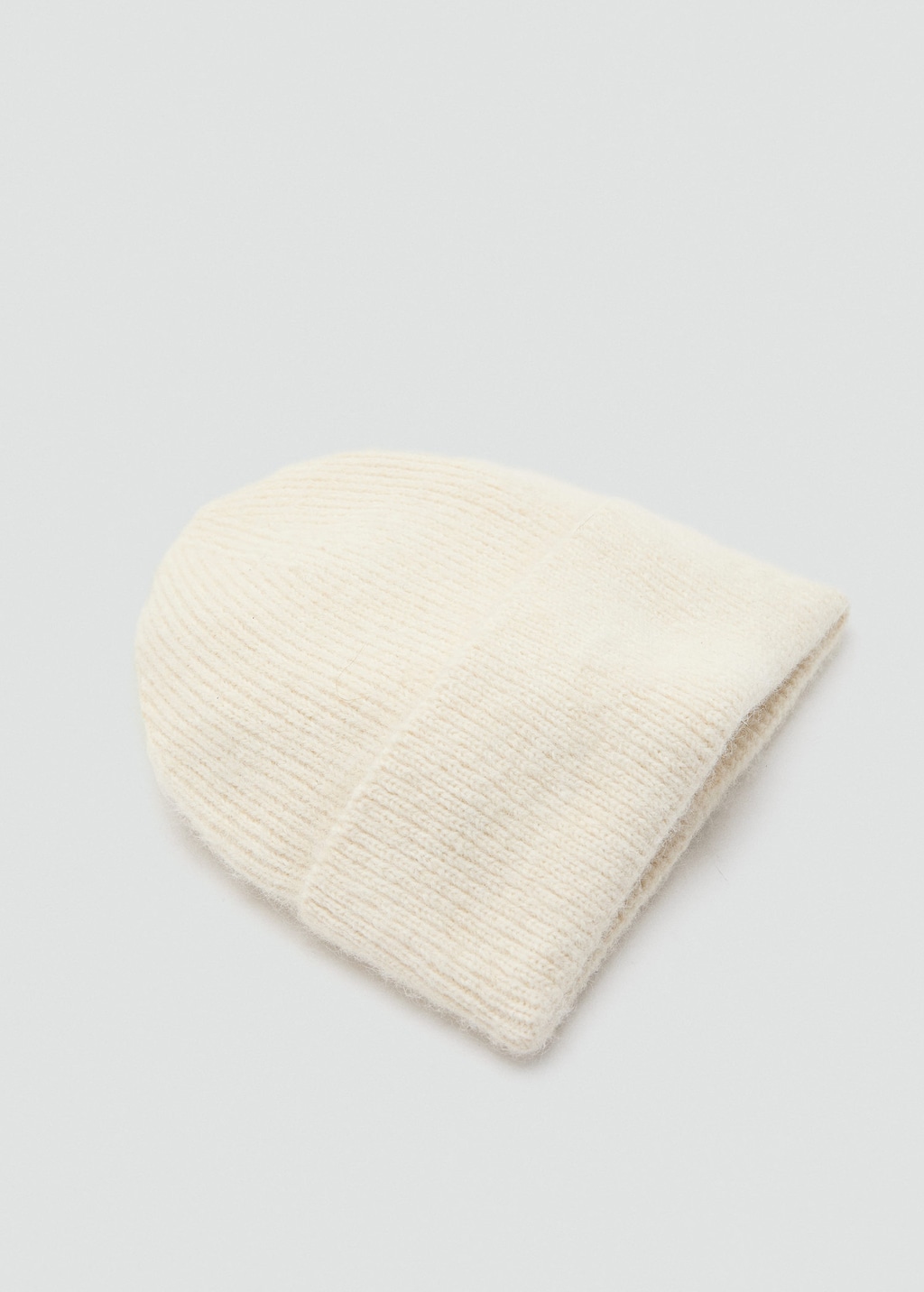 Mango Bonnet Maille Côtelée Écru - Femme - Taille Unique -  In Neutral
