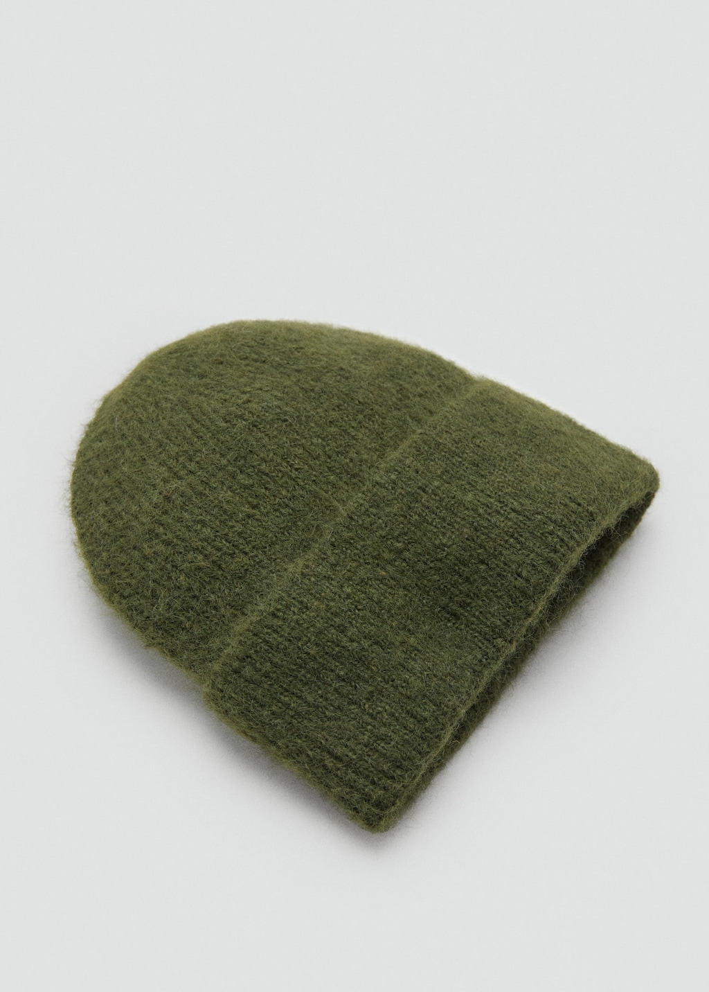 Mango Bonnet Maille Côtelée Kaki - Femme - Taille Unique -  In Green