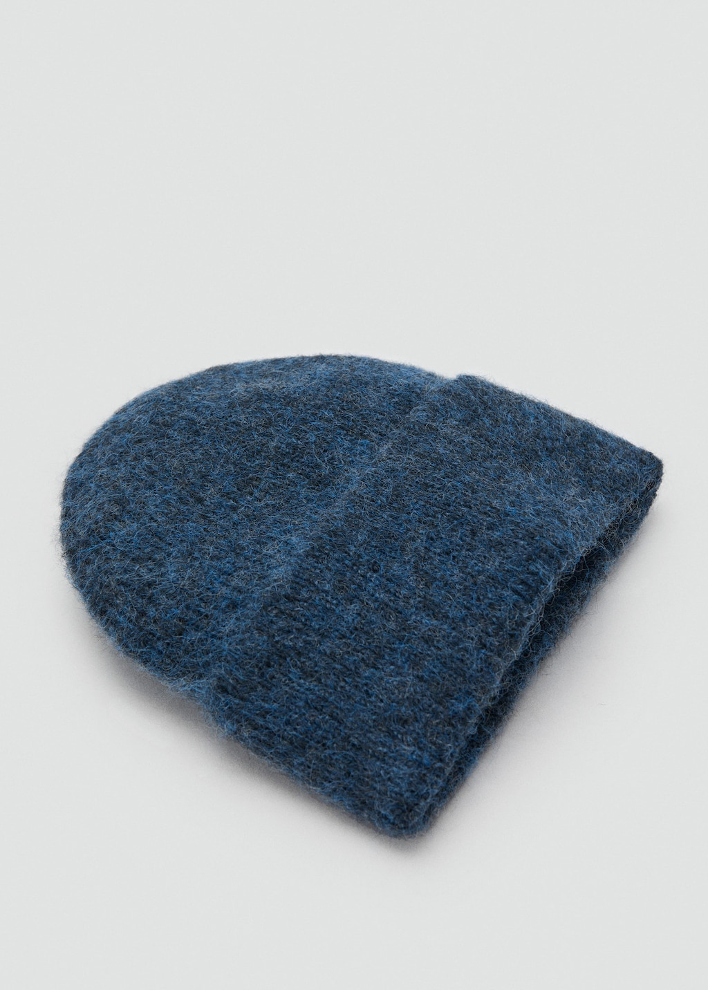 Mango Rib-knit Cap Navy In Blue