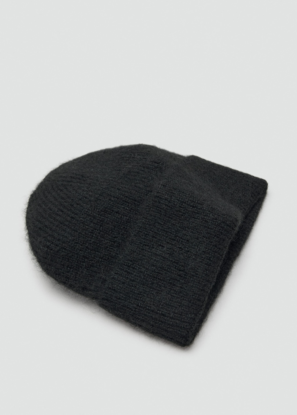 Mango Bonnet Maille Côtelée Noir - Femme - Taille Unique -  In Black