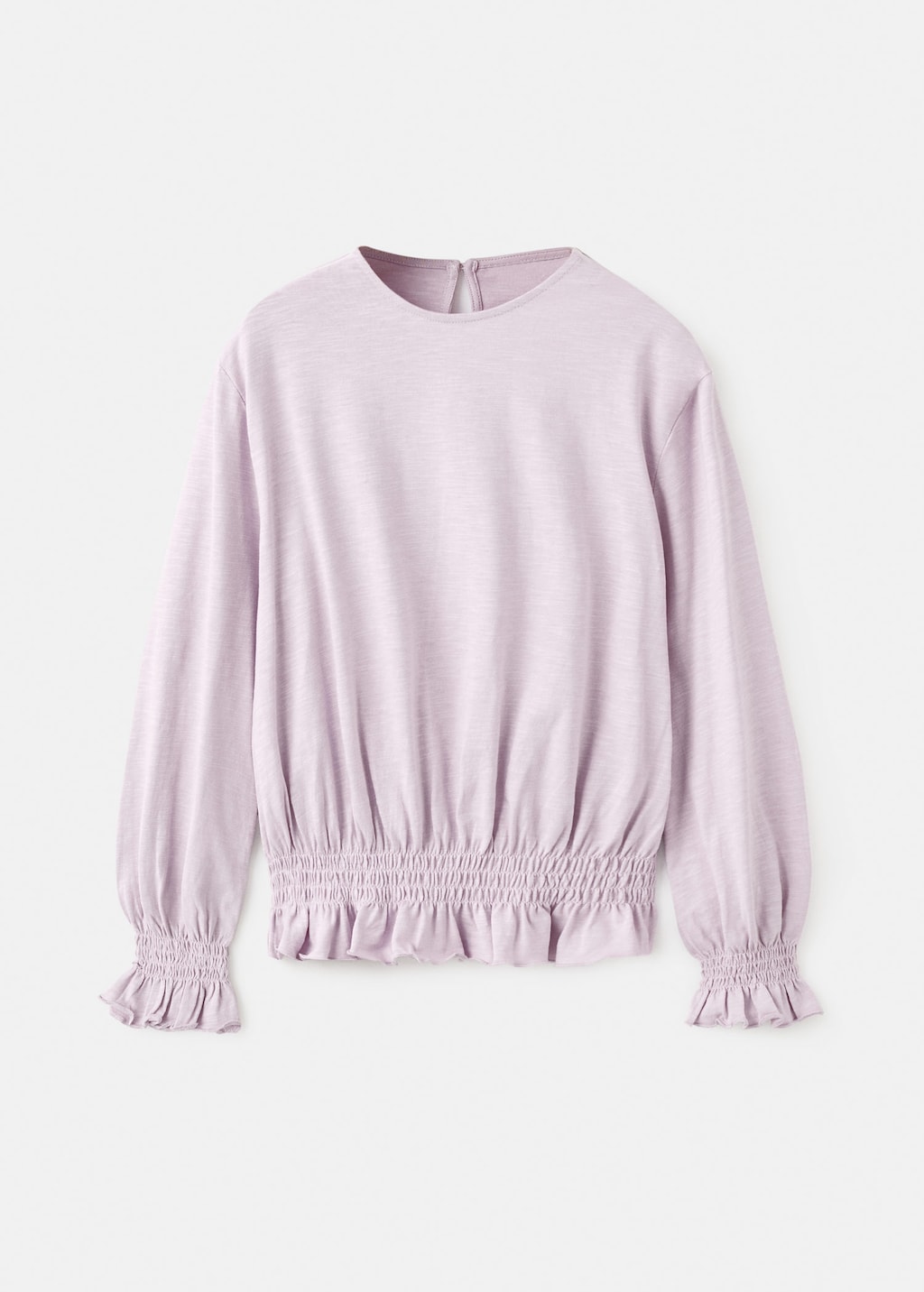 Mango Kids' T-shirt With Gathered Details Light/pastel Purple