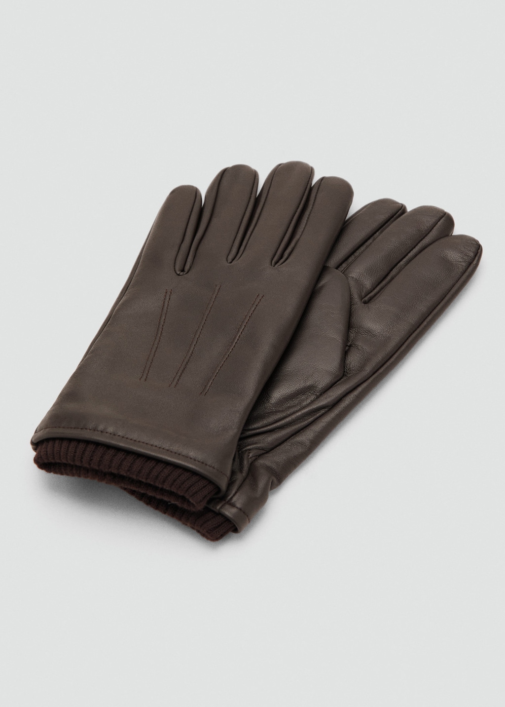 Mango Man Gloves Elastic Brown