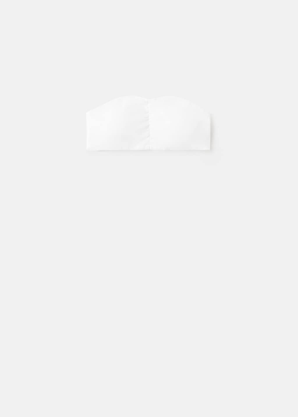 Mango Teen Bandeau Top Off White