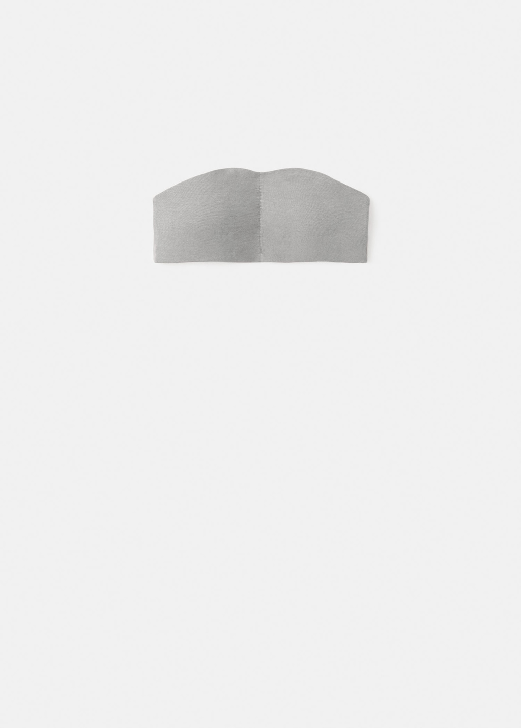 Mango Teen Bandeau Top Light Heather Grey In Gray