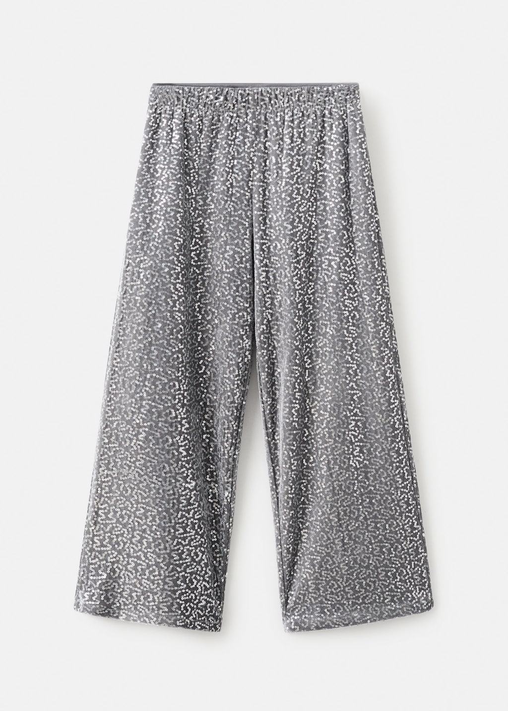 Mango Kids' Trousers Silviset Silver In Metallic