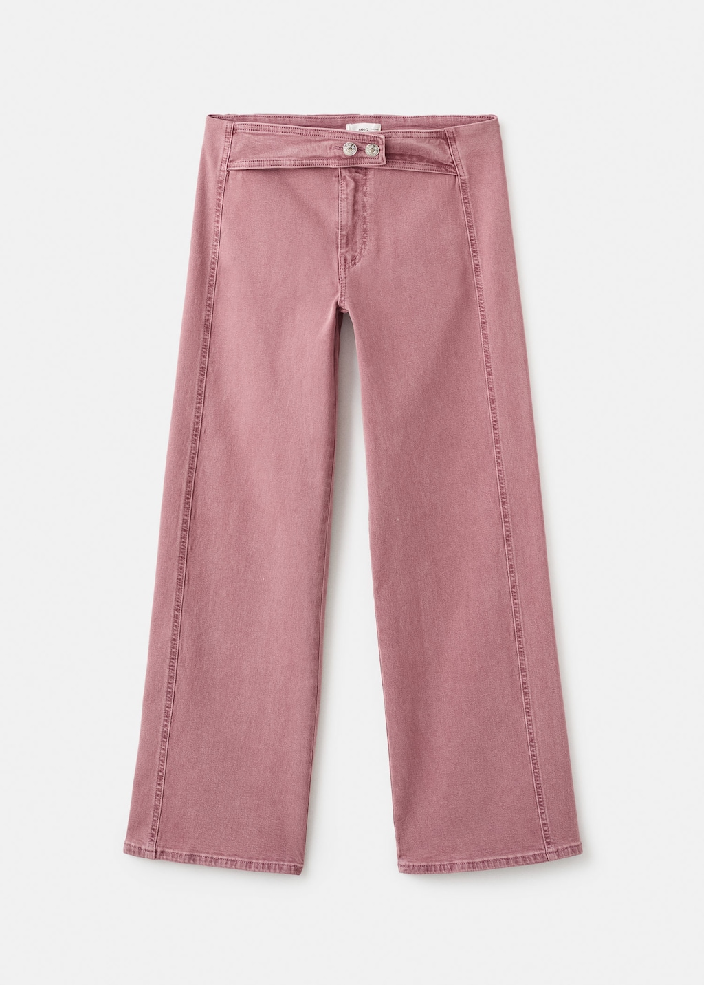 Mango Teen Jean Wideleg Ceinture Rose - Fille - Xs -  In Pink