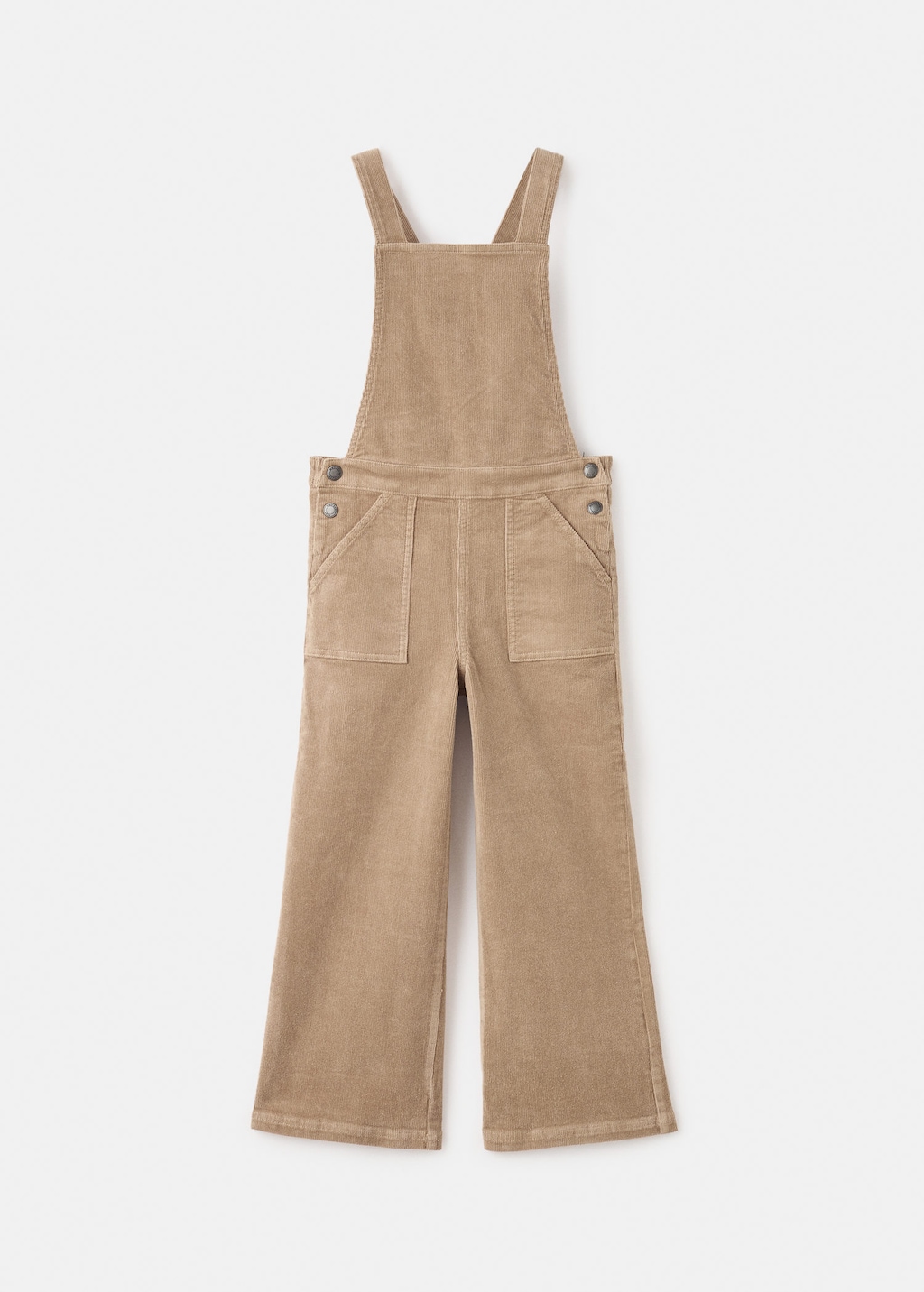Mango Kids' Long Corduroy Overalls Medium Brown