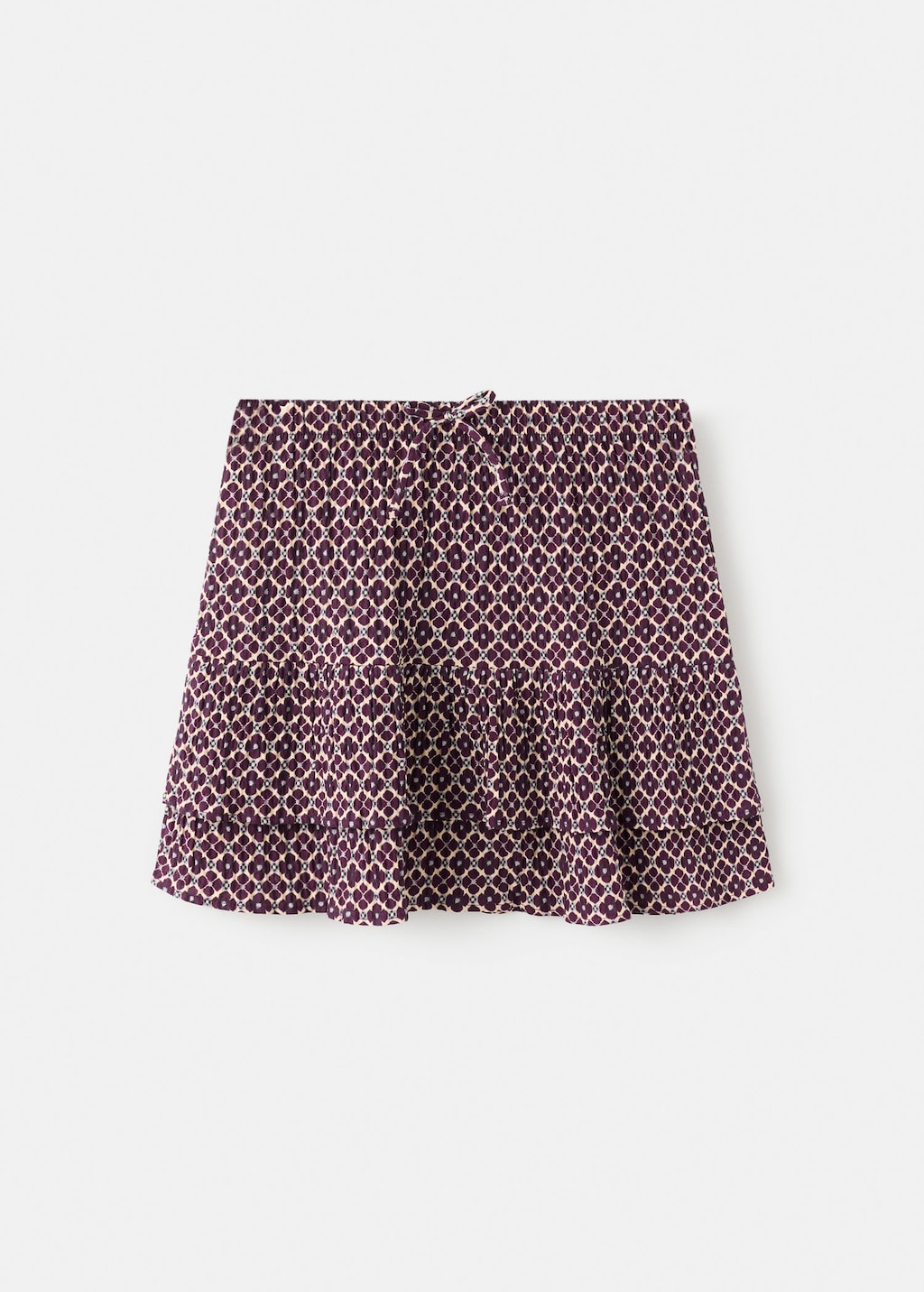 Mango Kids' Shell Basket Bag Burgundy