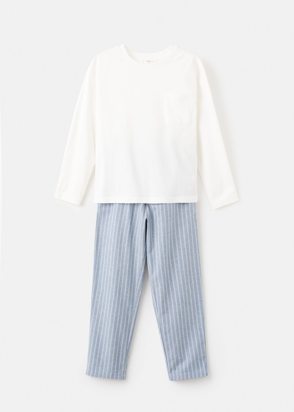 Mango Kids' Striped Long Pyjamas Blue