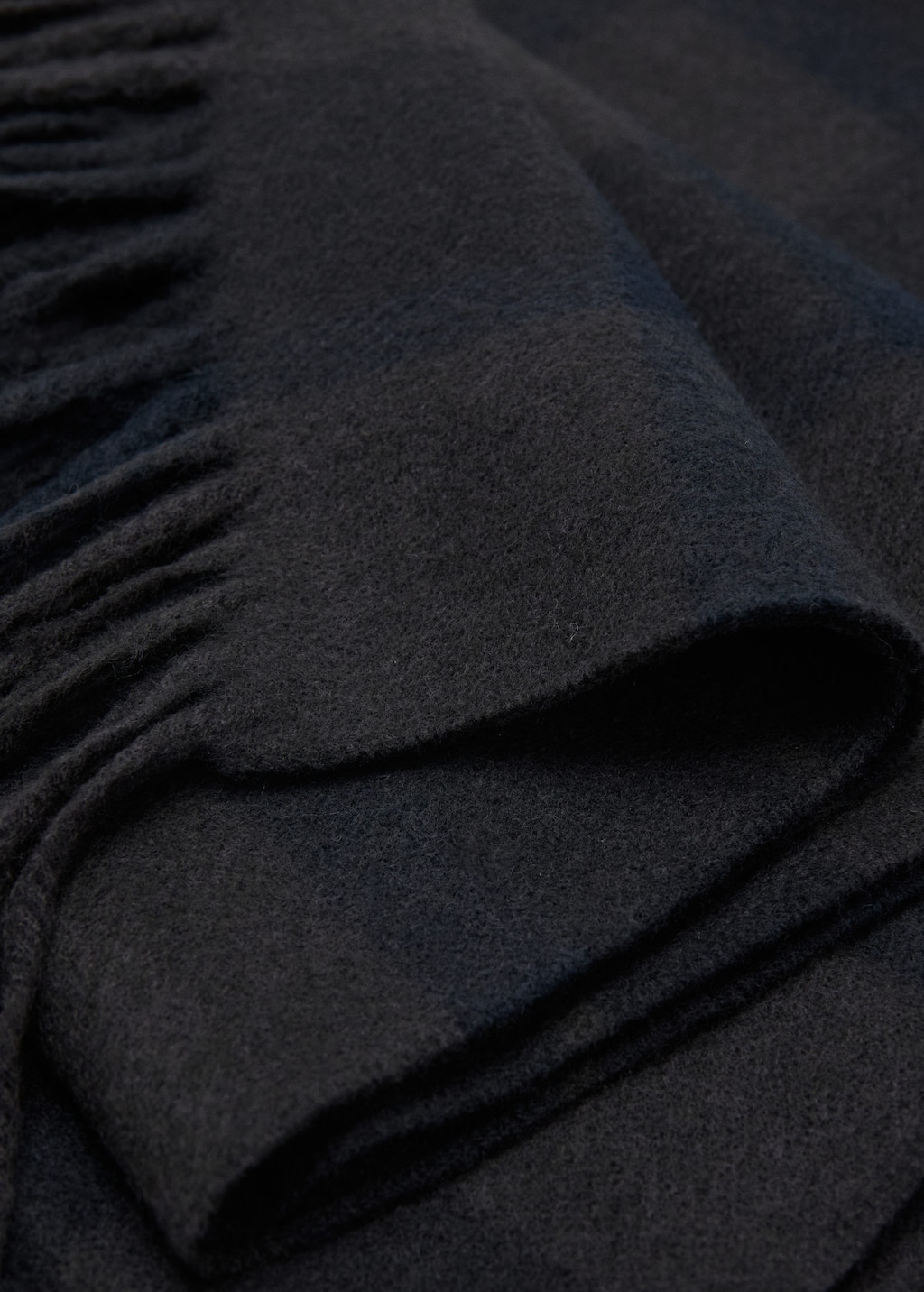 Mango Man Check Fringed Scarf Grey In Gray