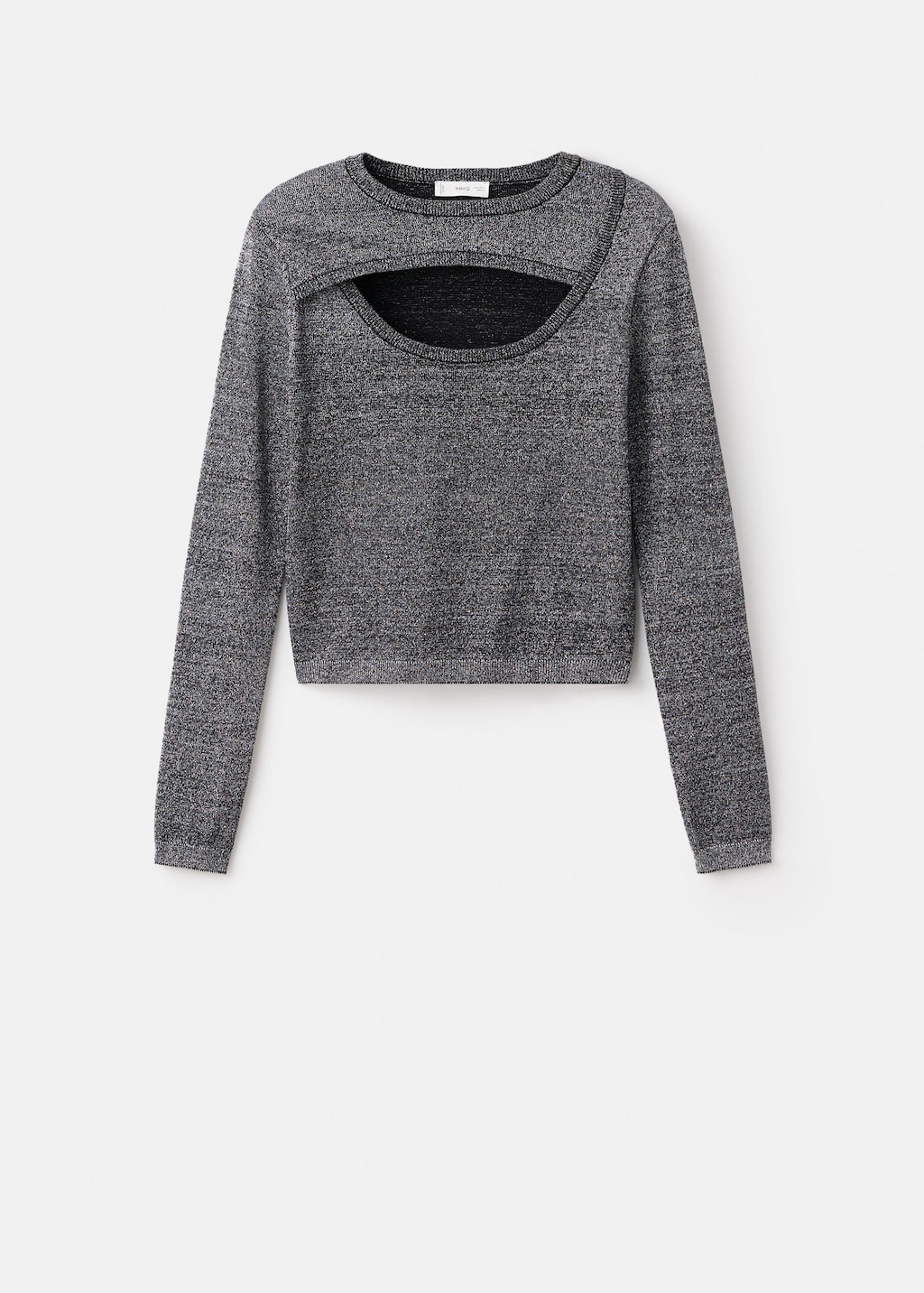 Mango Teen Sparkly Top With Opening Silver