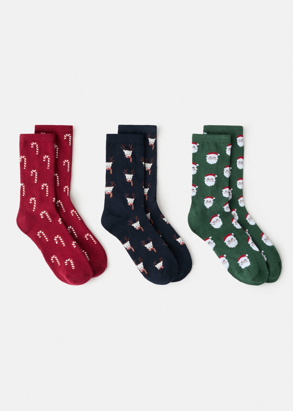 Mango Teen Pack Of 3 Christmas Socks Navy In Blue