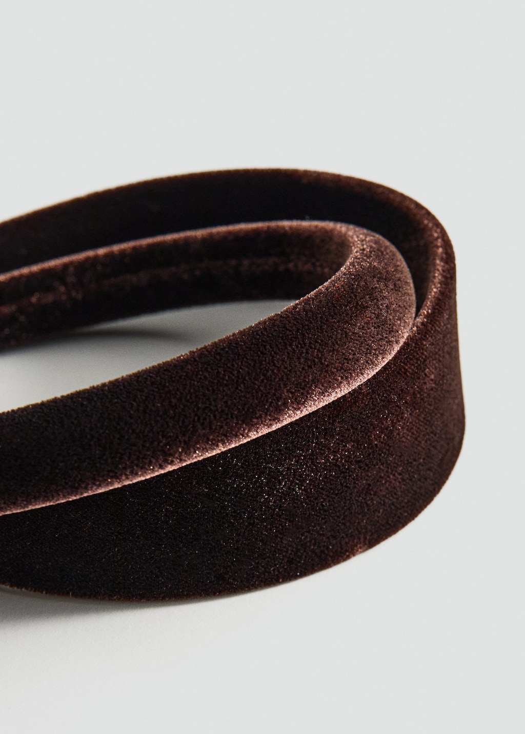 Mango Pack Of 2 Velvet Headbands Brown