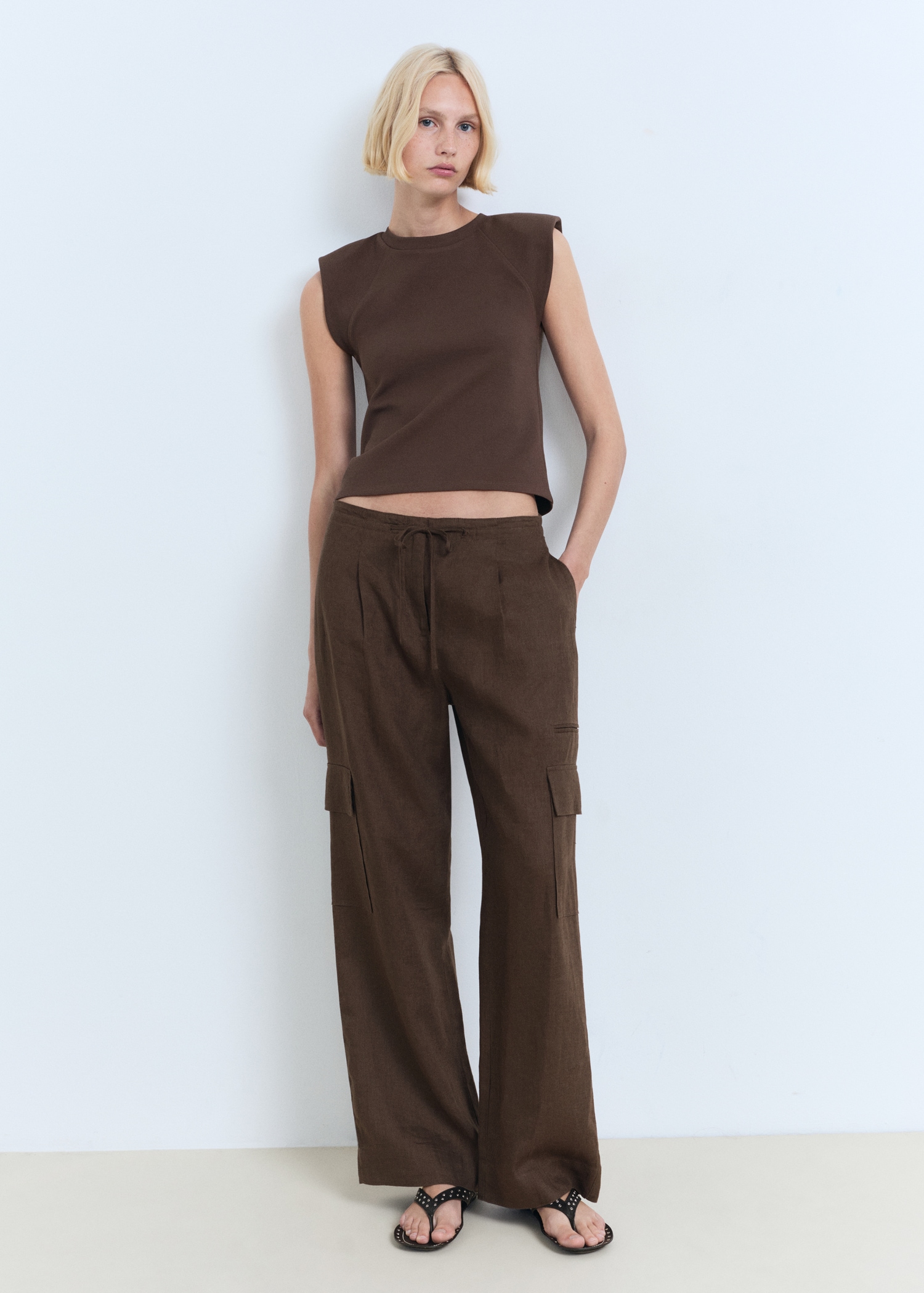 Camiseta hombreras MANGO Belice