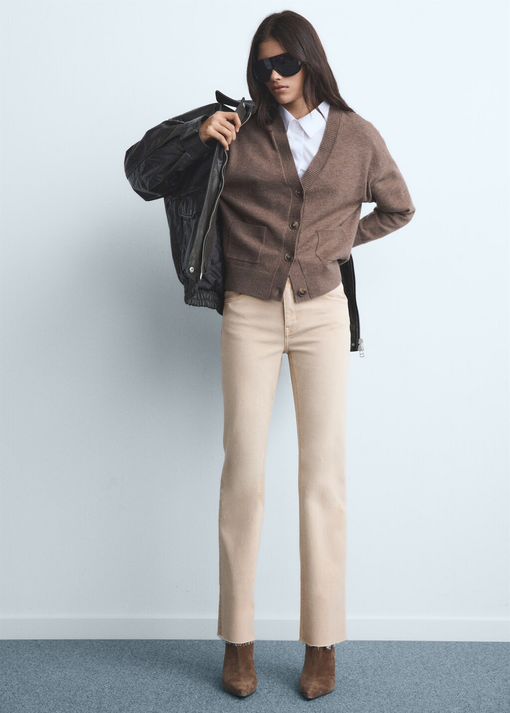Mango Sienna flared cropped jeans