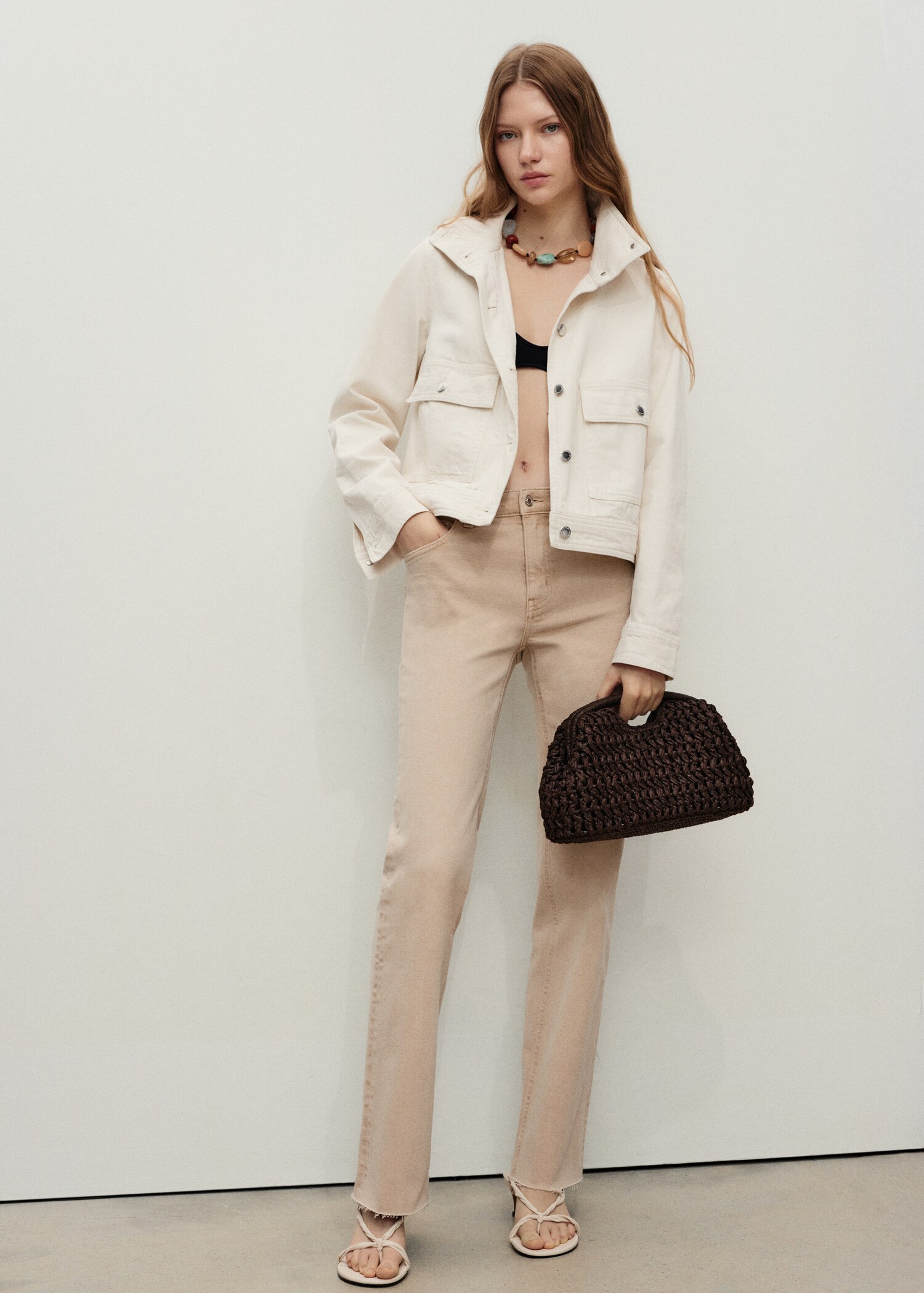 Sienna flared cropped jeans - General plane