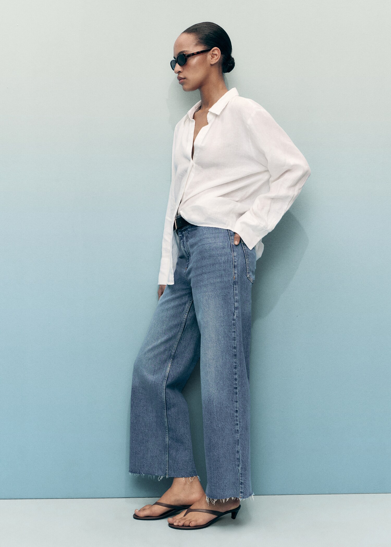 Jeans Catherin culotte tiro alto - Plano general