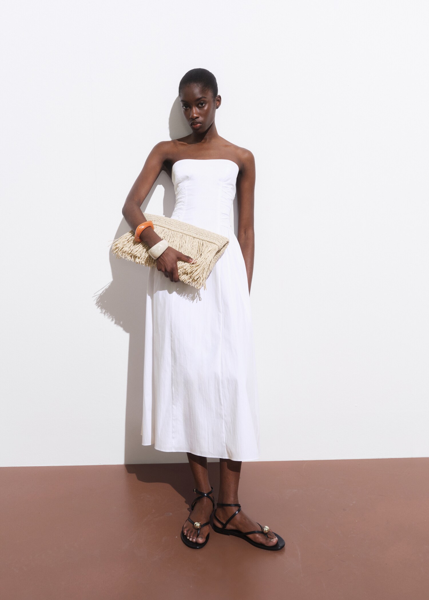 Strapless midi-dress - General plane