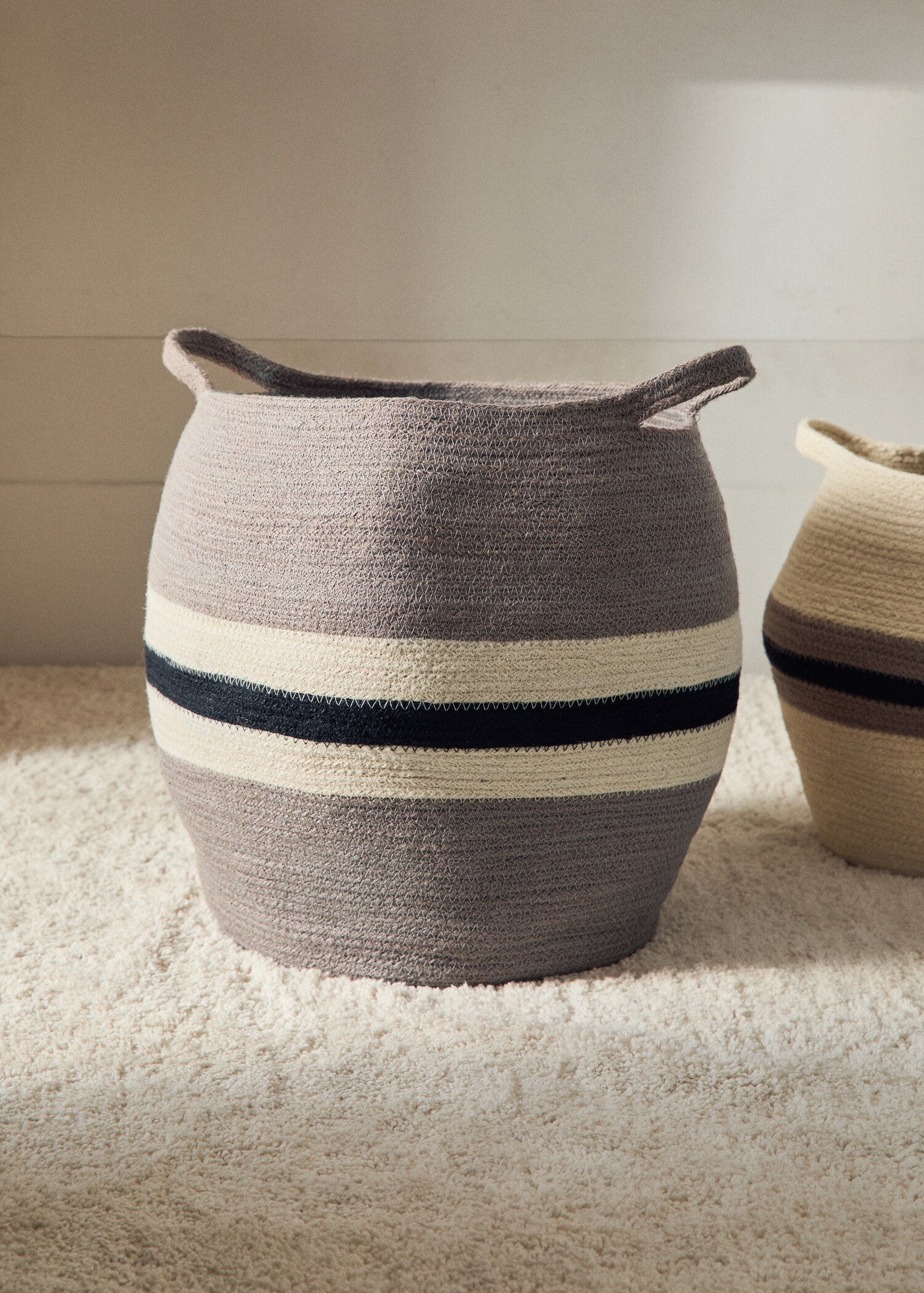 Cistell jute ratlles gran - Pla general