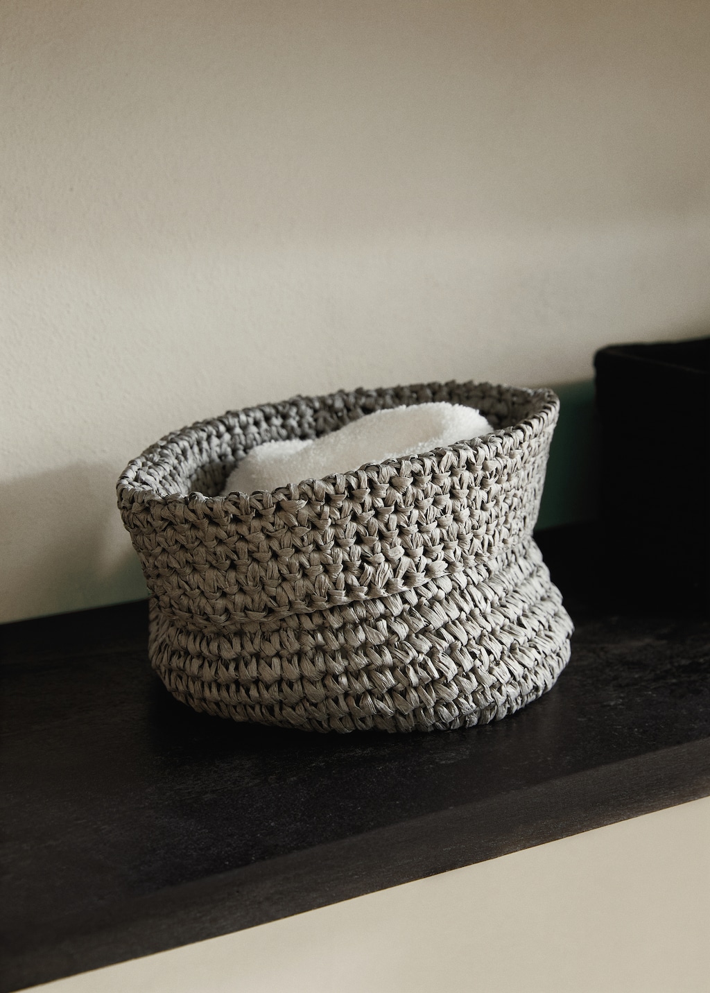 Crochet paper basket