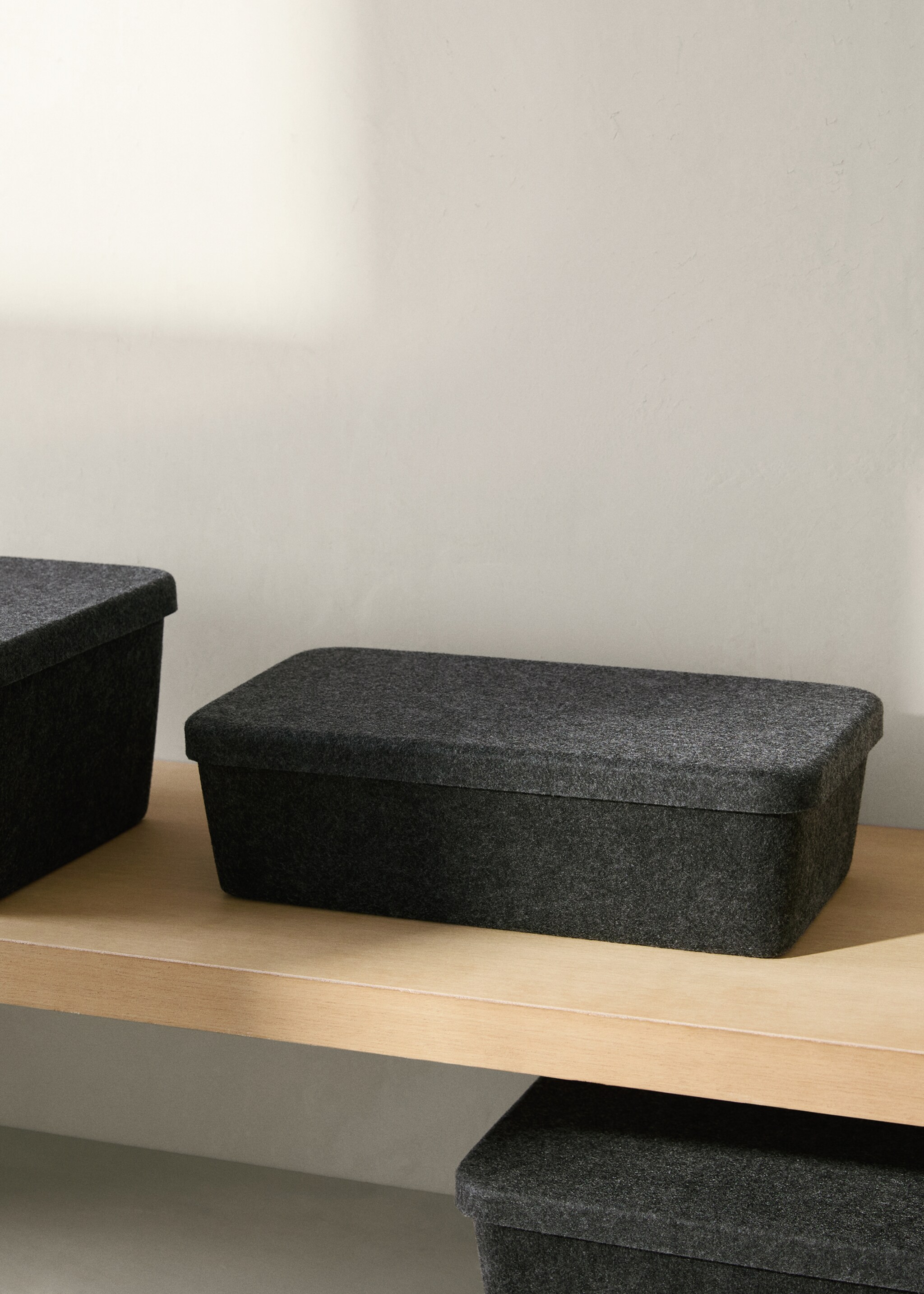 Felt box with lid - General plane, Grey. Ref: 17001546-00.