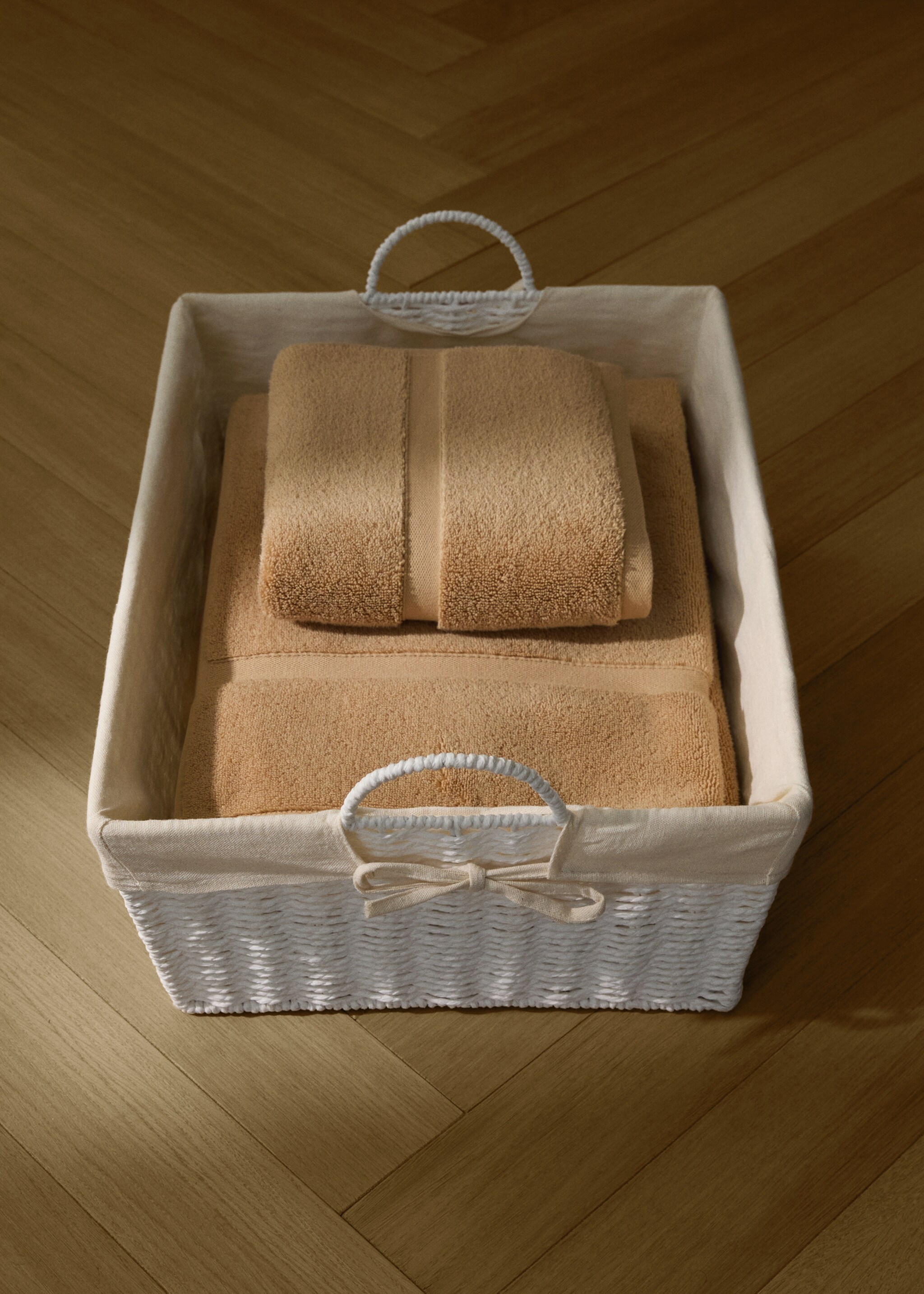 Panier à repasser avec tissu intérieur - Plan général