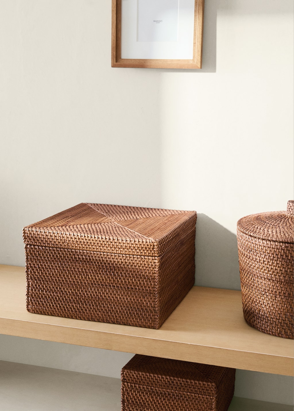 Medium thin rattan box - Home | MANGO USA