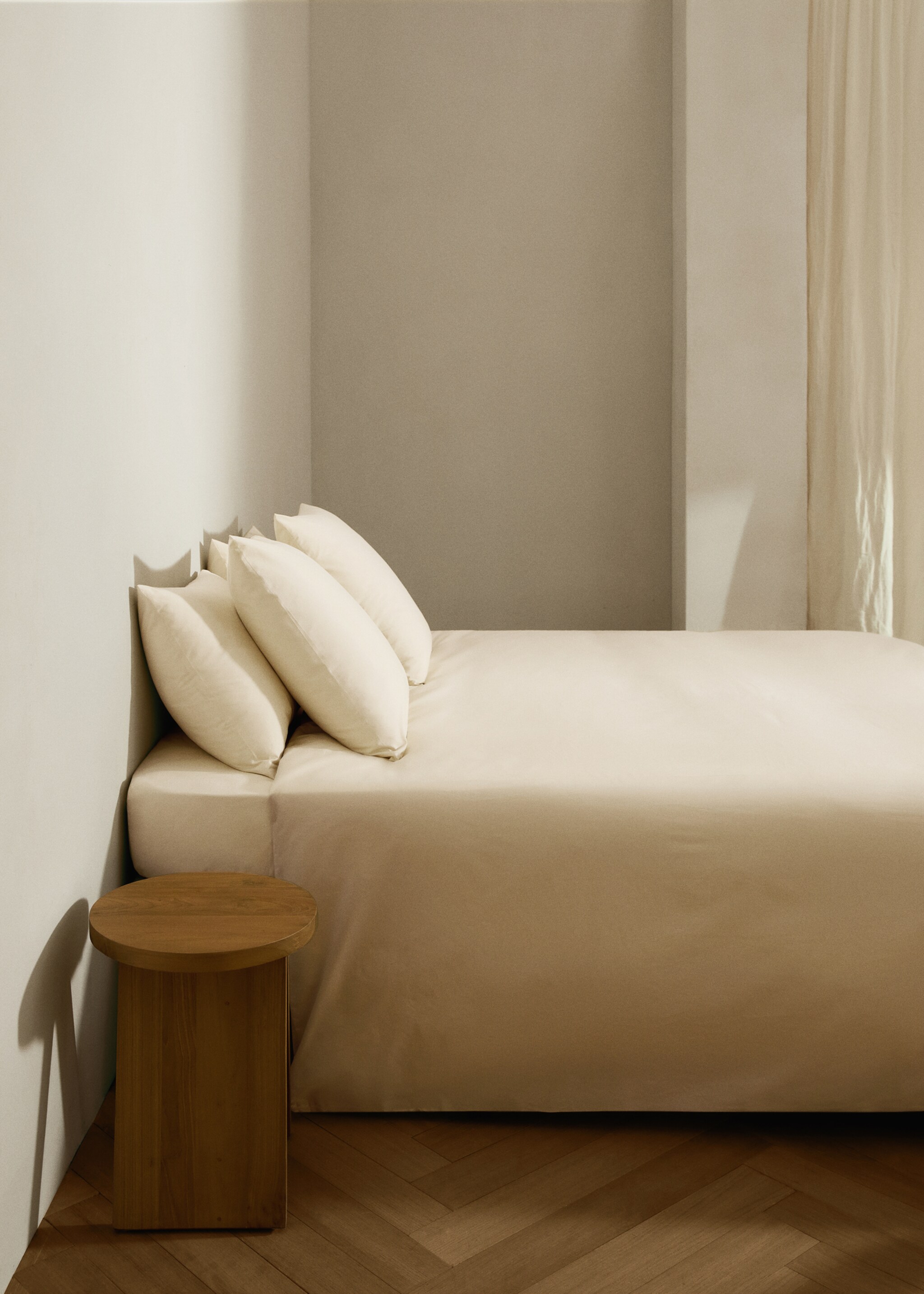 Percale cotton duvet cover King bed - General plane